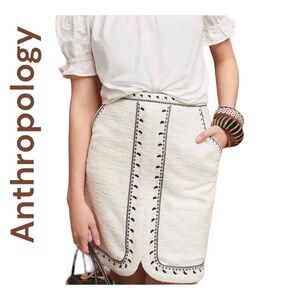 ANTHROPOLOGIE Dolan White Textured Mini Skirt SMALL Knit Preppy K-Pop Kawaii NWT